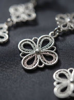 Floral Crystal Drop Earrings