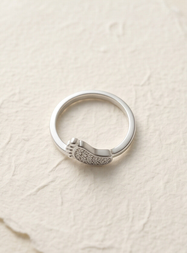 Gold Crystal Band Ring