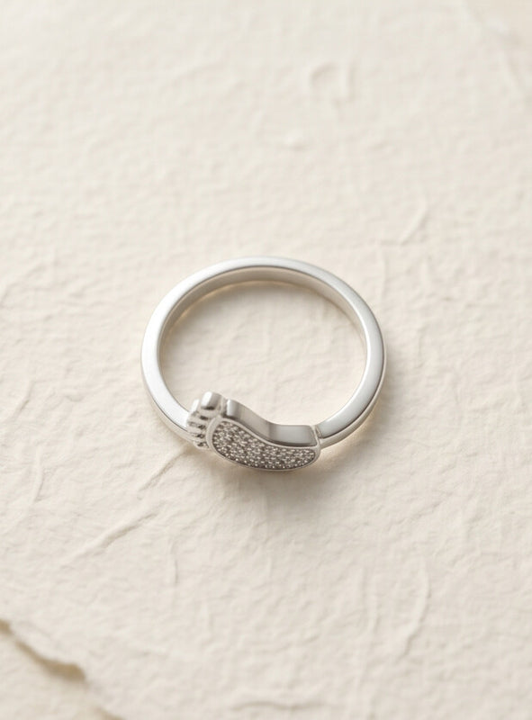 Gold Crystal Band Ring