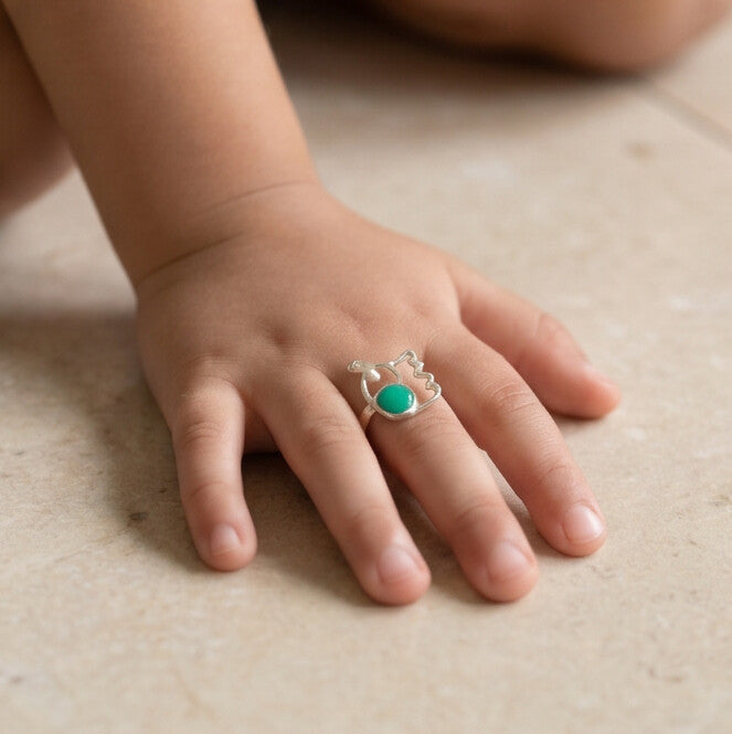 Turquoise Stone Adjustable Ring