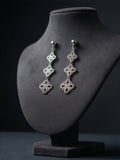 Floral Crystal Drop Earrings