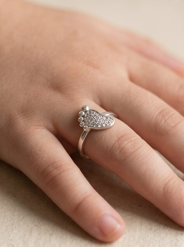 Gold Crystal Band Ring