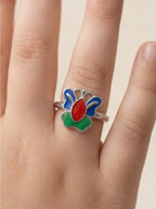 Multicolor Butterfly Kids Ring