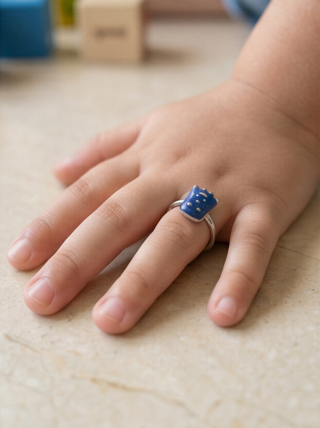 Blue Heart Stone Ring