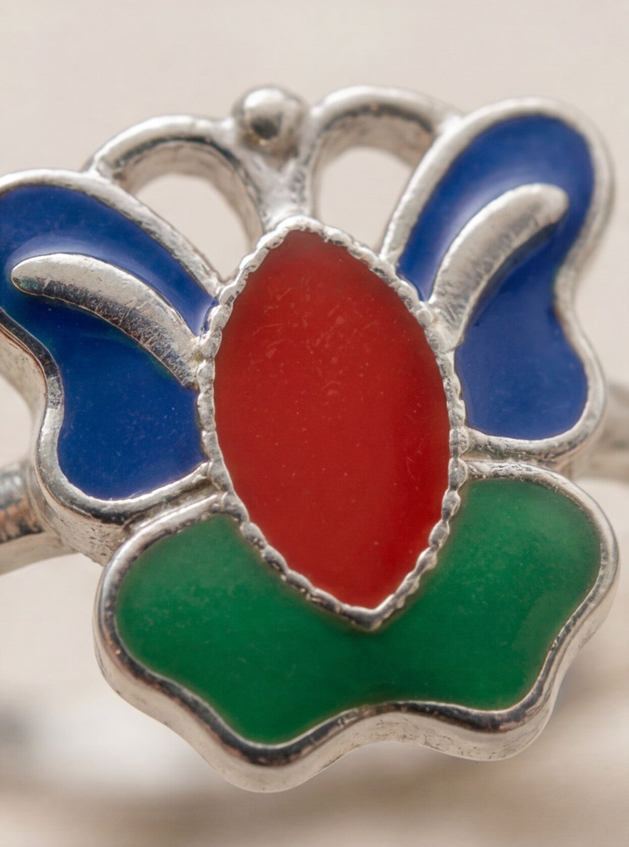Multicolor Butterfly Kids Ring
