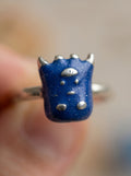 Blue Heart Stone Ring