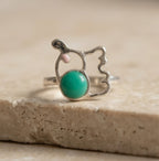 Turquoise Stone Adjustable Ring