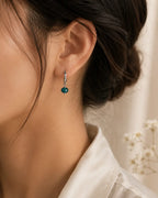 Emerald Crystal Hoop Earrings