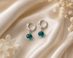 Emerald Crystal Hoop Earrings