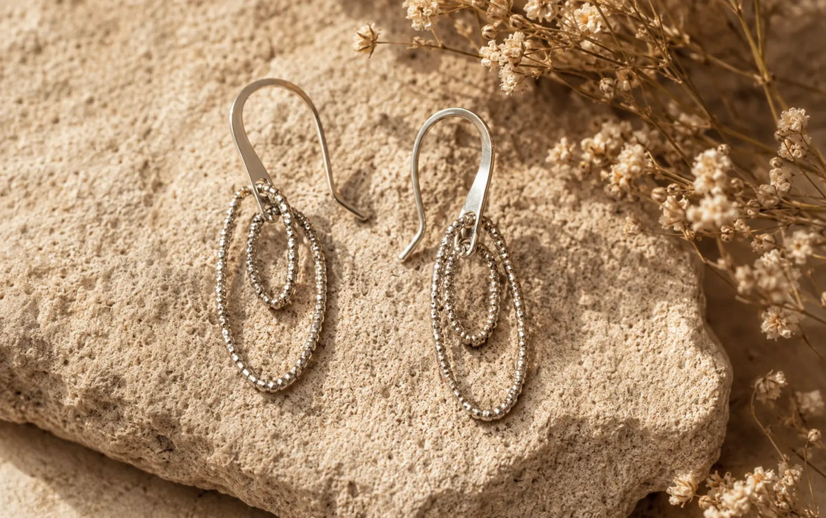 Double Oval Hoop Earrings