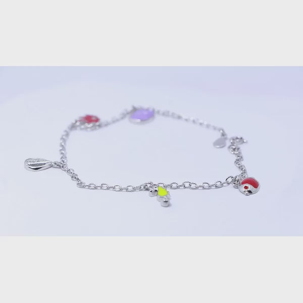 Multicolor Charms Silver 925 Bracelets