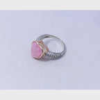 Korean Candy Pink Marble Silver 925 Ring